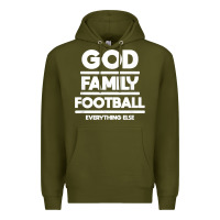 Army Green god family football christian faith shirt Premium Hoodie - baoMotion