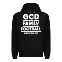 Black god family football christian faith shirt Premium Hoodie - baoMotion
