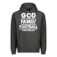 Charcoal Heather god family football christian faith shirt Premium Hoodie - baoMotion