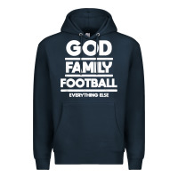 Navy god family football christian faith shirt Premium Hoodie - baoMotion