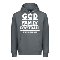Rock god family football christian faith shirt Premium Hoodie - baoMotion