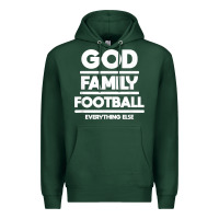 Sports Green god family football christian faith shirt Premium Hoodie - baoMotion