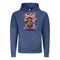 Vintage Denim breast cancer warrior black woman Vintage Hoodie - BarkalooDesign