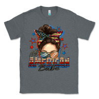 Charcoal Heather american babe messy bun Classic Tee - FaDigitalArtStudio