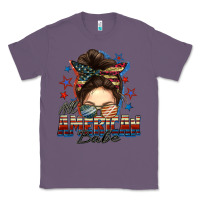 Lavender american babe messy bun Classic Tee - FaDigitalArtStudio