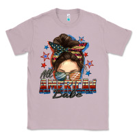 Lilac american babe messy bun Classic Tee - FaDigitalArtStudio