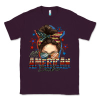Plum american babe messy bun Classic Tee - FaDigitalArtStudio