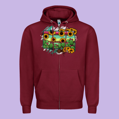 South Dakota State Map Zipper Hoodie Designed By Ranaportraitstore