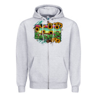 Heather Grey south Dakota State Map Zipper Hoodie - RanaPortraitStore