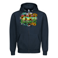 Navy south Dakota State Map Zipper Hoodie - RanaPortraitStore