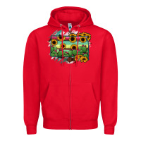 Red south Dakota State Map Zipper Hoodie - RanaPortraitStore