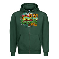 Sports Green south Dakota State Map Zipper Hoodie - RanaPortraitStore