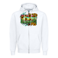 White south Dakota State Map Zipper Hoodie - RanaPortraitStore