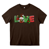 Chocolate Brown love christmas gnome Heavy Core Tee - BundleAndBundleShop