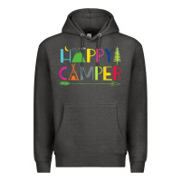 Charcoal Heather camping arrow camper happy summer camp camping kids 635 Premium Hoodie - baoMotion