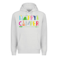 Dove Grey camping arrow camper happy summer camp camping kids 635 Premium Hoodie - baoMotion