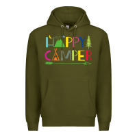 Army Green camping arrow camper happy summer camp camping kids 635 Premium Hoodie - baoMotion