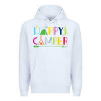 White camping arrow camper happy summer camp camping kids 635 Premium Hoodie - baoMotion