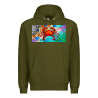 Army Green crab license plate Premium Hoodie - BarkalooDesign