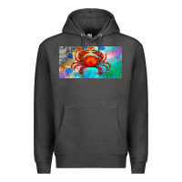 Charcoal Heather crab license plate Premium Hoodie - BarkalooDesign
