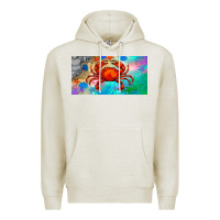 Oatmeal Heather crab license plate Premium Hoodie - BarkalooDesign