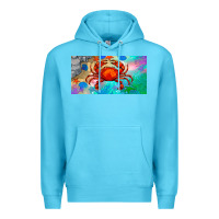 Ocean Blue crab license plate Premium Hoodie - BarkalooDesign