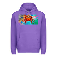 Purple crab license plate Premium Hoodie - BarkalooDesign