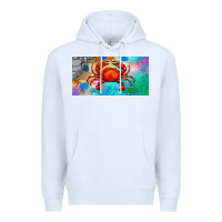 White crab license plate Premium Hoodie - BarkalooDesign