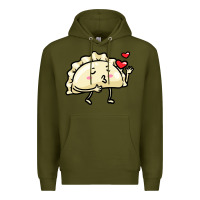 Army Green pierogi lovers t  shirt pierogi kawaii emoticon polish food dyngus day Premium Hoodie - baoMotion