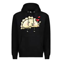Black pierogi lovers t  shirt pierogi kawaii emoticon polish food dyngus day Premium Hoodie - baoMotion