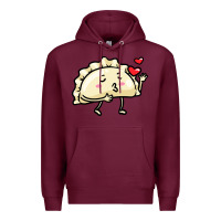 Burgundy pierogi lovers t  shirt pierogi kawaii emoticon polish food dyngus day Premium Hoodie - baoMotion