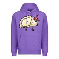 Purple pierogi lovers t  shirt pierogi kawaii emoticon polish food dyngus day Premium Hoodie - baoMotion