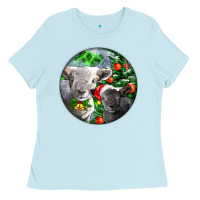Baby Blue christmas southdown baby sheeps Ladies Tee - LillyAllenDesigns