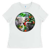 White christmas southdown baby sheeps Ladies Tee - LillyAllenDesigns