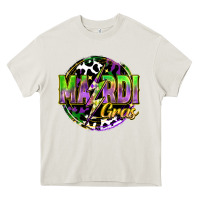 Cream mardi gras lightning Heavy Core Tee - FaDigitalArtStudio