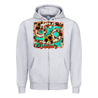 Heather Grey cancer turquoise cowhide Zipper Hoodie - RanaPortraitStore