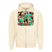Sandshell cancer turquoise cowhide Zipper Hoodie - RanaPortraitStore