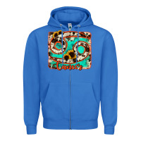 True Royal cancer turquoise cowhide Zipper Hoodie - RanaPortraitStore