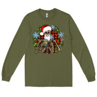 Army Green Santa skeleton christmas Long Sleeve Tee - Artiststas