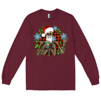 Burgundy Santa skeleton christmas Long Sleeve Tee - Artiststas