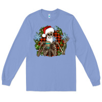 Colony Blue Santa skeleton christmas Long Sleeve Tee - Artiststas