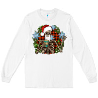 White Santa skeleton christmas Long Sleeve Tee - Artiststas