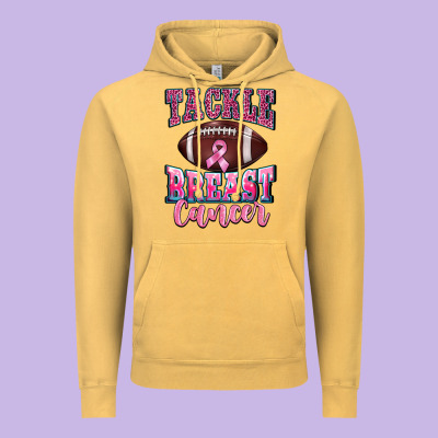Tackle Breast Cancer Vintage Hoodie Designed By Barkaloodesign