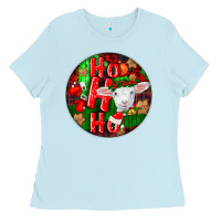 Baby Blue ho ho ho merino wool baby sheep Ladies Tee - LillyAllenDesigns