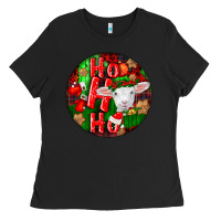 Black ho ho ho merino wool baby sheep Ladies Tee - LillyAllenDesigns