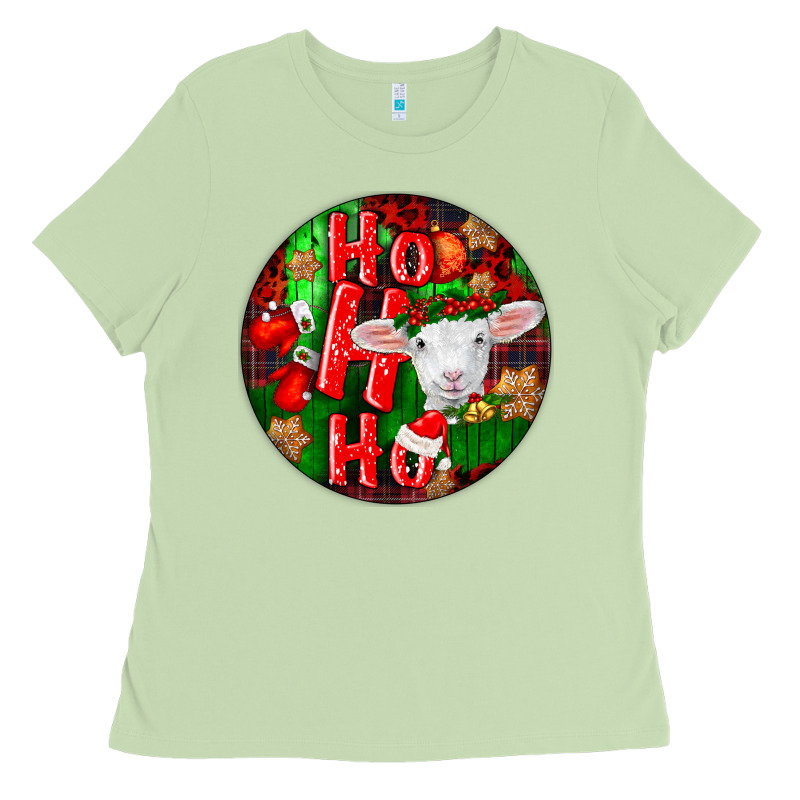 Ho Ho Ho Merino Wool Baby Sheep Ladies Tee by LillyAllenDesigns | Teevron