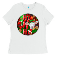 White ho ho ho merino wool baby sheep Ladies Tee - LillyAllenDesigns