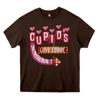 Chocolate Brown Valentines Day Cupid's Love Lodge Heavy Core Tee - FaDigitalArtStudio