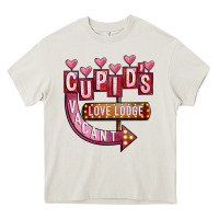 Cream Valentines Day Cupid's Love Lodge Heavy Core Tee - FaDigitalArtStudio