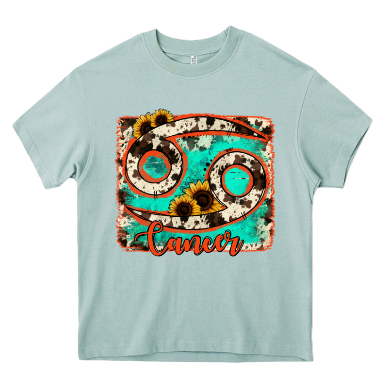 Cancer Turquoise Cowhide Heavy Core Tee by RanaPortraitStore | Teevron